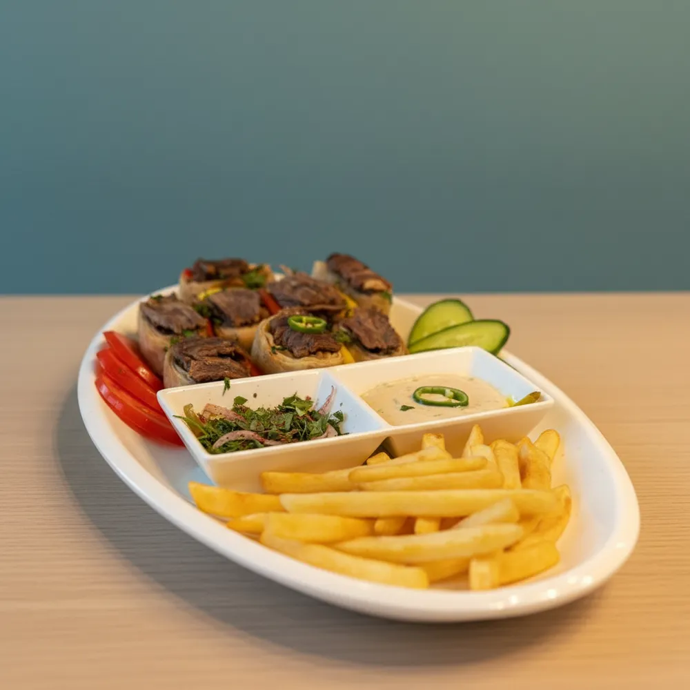 صاج شاورما لحم