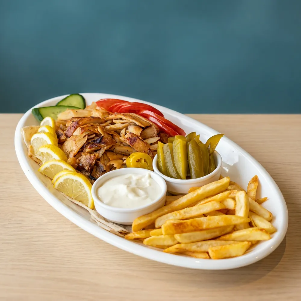 طبق شاورما دجاج